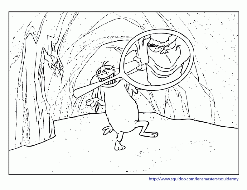 Plansa de colorat cu Grinch 21 14